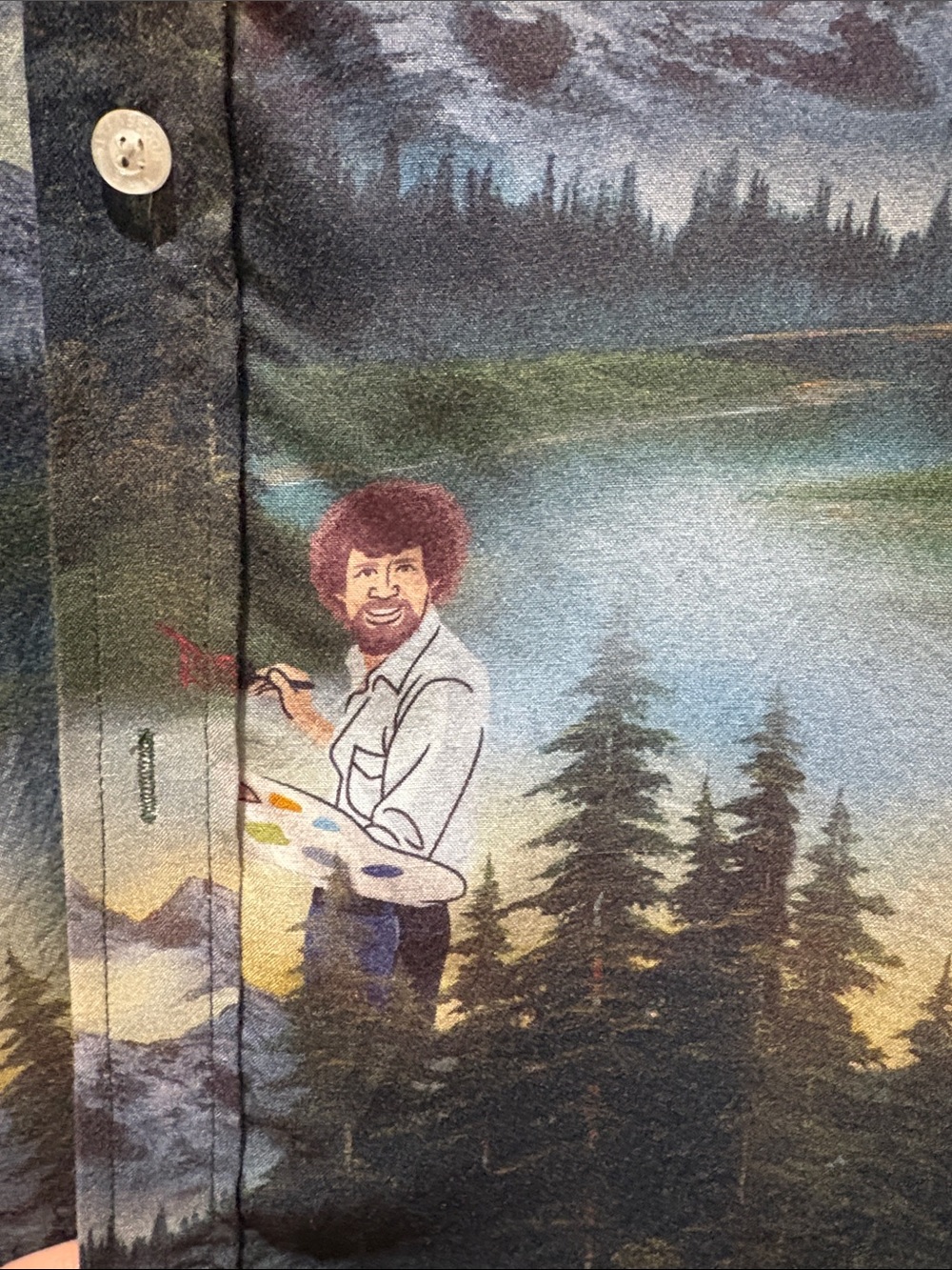 🎨 RSVLTS x Bob Ross Button Up Shirt – Medium 🎨 - Picture 5 of 10